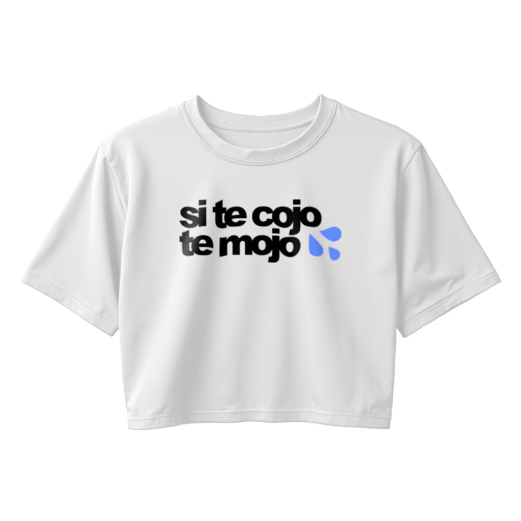 Si te cojo te mojo crop top