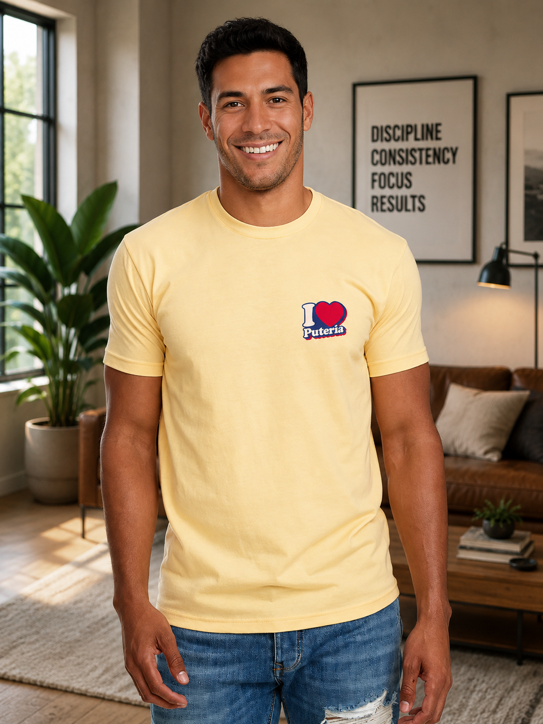 I ❤️ Puteria - Men's T-Shirt (Yellow)