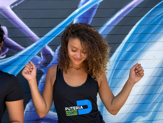 Puteria county racerback tank top