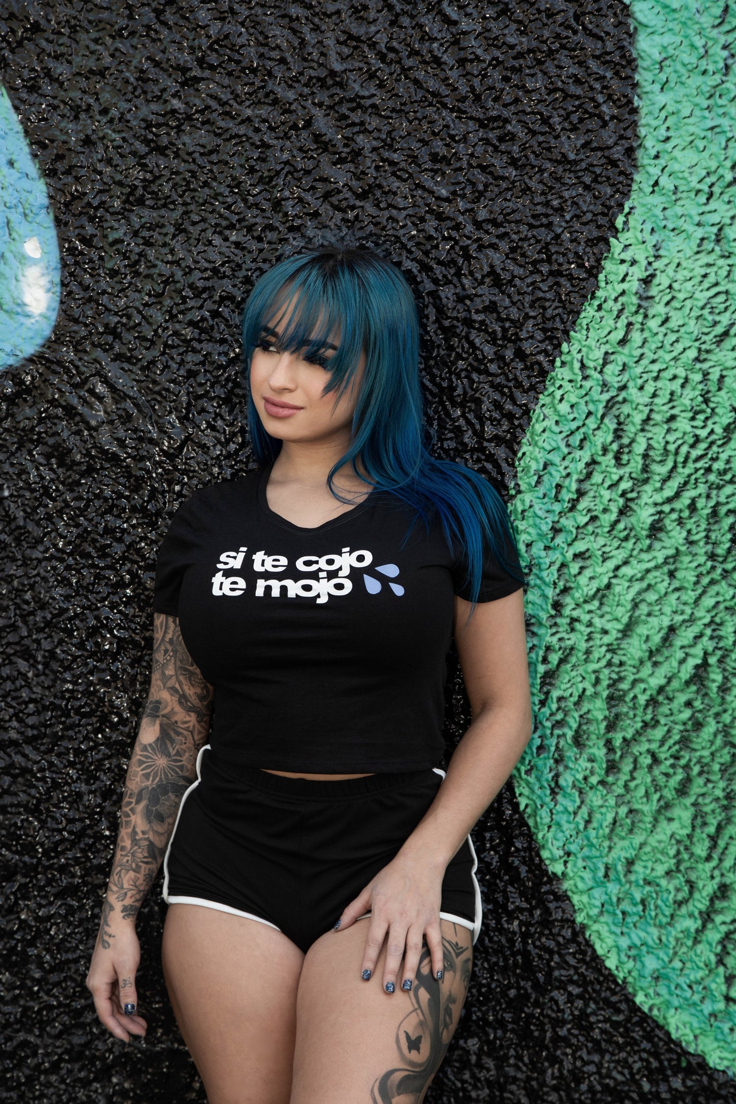 Si te cojo te mojo crop top
