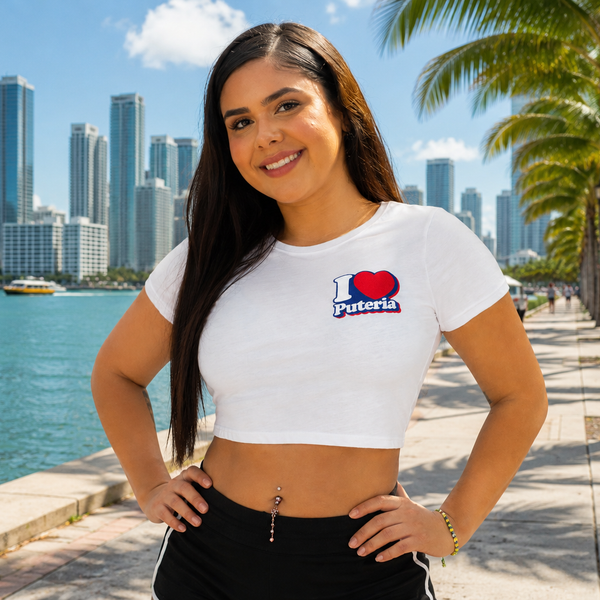 I ❤️ Puteria - Crop Top (White)