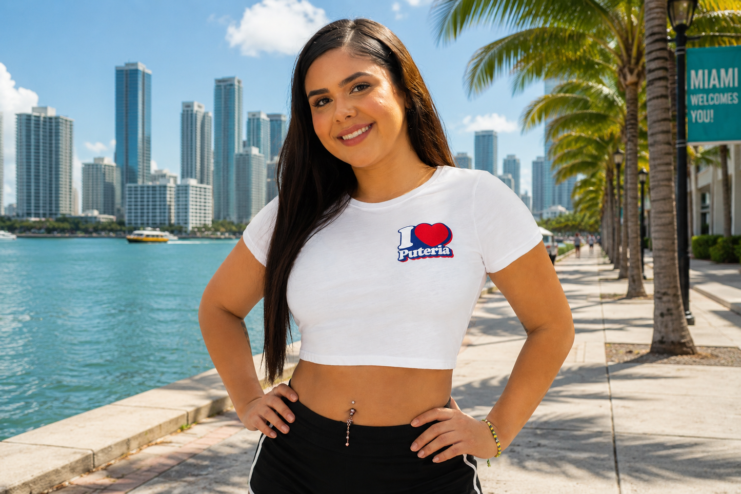 I ❤️ Puteria - Crop Top (White)