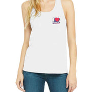 I ❤️ Puteria Ladies racerback Tank Top (White)