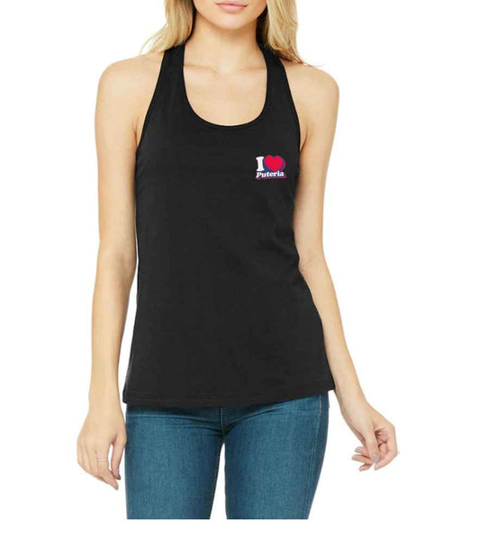 I ❤️ Puteria Ladies racerback Tank Top (Black)